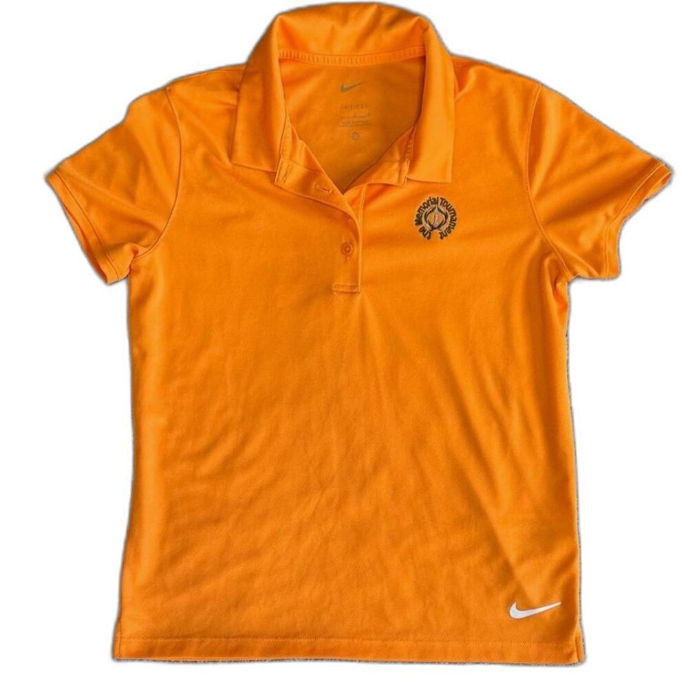 Nike Boys Large Orange Memorial Tournament Dri-FIT Golf Polo Shirt Kids L